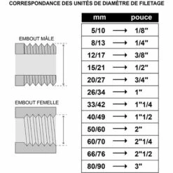 TINOR Raccords Pneumatiques En Cuivre, Raccords De Plomberie，Raccord égal Laiton - Mâle Femelle 20/27 Gris（3/4”）