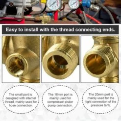 TINOR 2PCS Clapet Anti Retour Compresseur En Cuivre 10mm 16mm 20mm Valve Anti Retour Compresseur Antirouille Clapet De Retenue Compresseur Anti-usure Pour Connecter Les Raccords De Tuyauterie -Promos Raccord d'arrosage Magasin 65213883 4