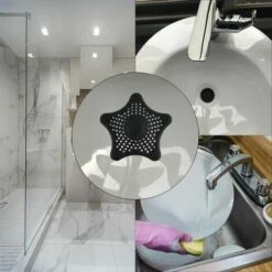 BF Lot De 3 Filtres De Vidange En Silicone étoile De Mer Pour évier De Cuisine De Salle De Bain Pour évier De Baignoire Et Cuisine - Noir -Promos Raccord d'arrosage Magasin 65270800 4