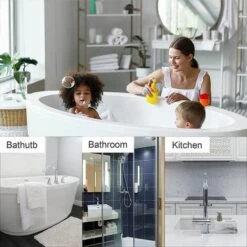 BF Passoire D'évier En Silicone Pour Douche Avec Ventouse, Couvercle De Vidange De Douche, Pour Attraper Les Cheveux Et La Saleté, Bouchon D'évier Avec Ventouse (blanc) -Promos Raccord d'arrosage Magasin 65273735 5