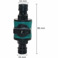 HABIENTôT 2 Pièces 16mm Tuyau D'arrosage Connecteur Rapide Avec Robinet D'arrêt 2 Voies，Oi-FRIS -Promos Raccord d'arrosage Magasin 65340935 2