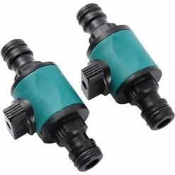 HABIENTôT 2 Pièces 16mm Tuyau D'arrosage Connecteur Rapide Avec Robinet D'arrêt 2 Voies，Oi-FRIS -Promos Raccord d'arrosage Magasin 65340935 5