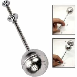 MERéTéET Passoires à Thé Pour Tasse Boule à Thé Diffuseur à Thé Infuseur à Thé Inox Pour Tasse Boule à Thé à Long Manche Passoire à Thé En Acier Inoxydable Pince Boule à Thé Inox 17*4.7cm Argent 2 Pièces，KoleZy -Promos Raccord d'arrosage Magasin 65383060 3