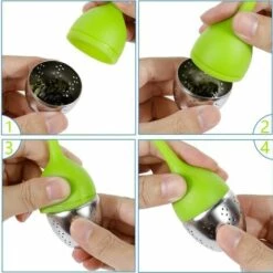 MERéTéET Infuseur De Thé, 2 Pièces Infuseur à Thé En Silicone, Feuilles De Thé Infuseur, Passoire A Thé, Avec Poignées En Silicone, Design De Feuille Moderne, Pour Filtrer Le Thé 15*3.8cm (Vert),KoleZy 9 MERéTéET Infuseur De Thé, 2 Pièces Infuseur à Thé En Silicone, Feuilles De Thé Infuseur, Passoire A Thé, Avec Poignées En Silicone, Design De Feuille Moderne, Pour Filtrer Le Thé 15*3.8cm (Vert),KoleZy -Promos Raccord d'arrosage Magasin 65383066 3