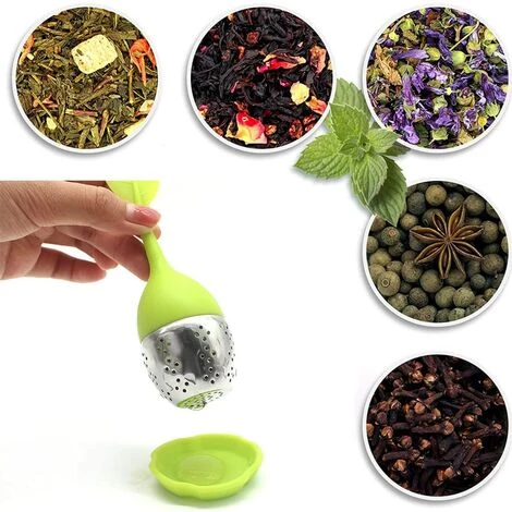 MERéTéET Infuseur De Thé, 2 Pièces Infuseur à Thé En Silicone, Feuilles De Thé Infuseur, Passoire A Thé, Avec Poignées En Silicone, Design De Feuille Moderne, Pour Filtrer Le Thé 15*3.8cm (Vert),KoleZy 6 MERéTéET Infuseur De Thé, 2 Pièces Infuseur à Thé En Silicone, Feuilles De Thé Infuseur, Passoire A Thé, Avec Poignées En Silicone, Design De Feuille Moderne, Pour Filtrer Le Thé 15*3.8cm (Vert),KoleZy – Image 4