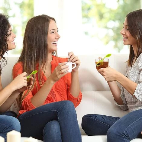 MERéTéET Infuseur De Thé, 2 Pièces Infuseur à Thé En Silicone, Feuilles De Thé Infuseur, Passoire A Thé, Avec Poignées En Silicone, Design De Feuille Moderne, Pour Filtrer Le Thé 15*3.8cm (Vert),KoleZy 7 MERéTéET Infuseur De Thé, 2 Pièces Infuseur à Thé En Silicone, Feuilles De Thé Infuseur, Passoire A Thé, Avec Poignées En Silicone, Design De Feuille Moderne, Pour Filtrer Le Thé 15*3.8cm (Vert),KoleZy – Image 5