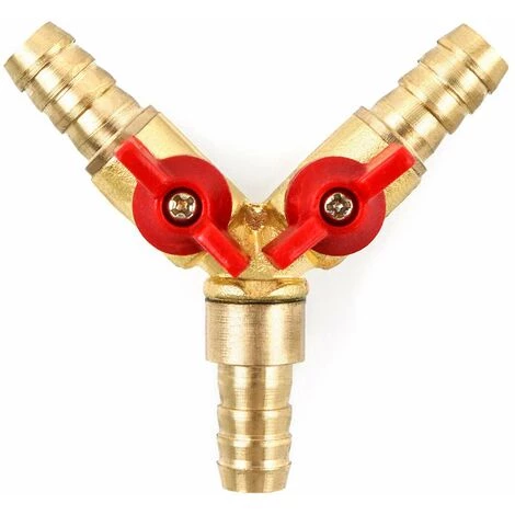 OSQI Connecteur De Tuyau En Y Répartiteur 3 Voies, Alliage De Zinc En Laiton, Robinet à Tournant Sphérique De Gaz D'huile D'eau De 10 Mm Pour L'irrigation De Jardin (1 Pièce) 3 OSQI Connecteur De Tuyau En Y Répartiteur 3 Voies, Alliage De Zinc En Laiton, Robinet à Tournant Sphérique De Gaz D'huile D'eau De 10 Mm Pour L'irrigation De Jardin (1 Pièce)