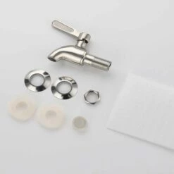 OSQI Distributeur D'eau Du Robinet Rotatif En Acier Inoxydable 304 Pour Jus De Bière - Utilisé Pour Le Vin, La Bière, Le Jus, La Fontaine à Boissons, Le Remplacement Du Robinet (argent，16mm) -Promos Raccord d'arrosage Magasin 65502064 2