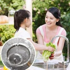 OSQI Crépine D'évier De Cuisine En Acier Inoxydable Antirouille Anti-obstruction Pour évier De Cuisine Compatible Avec La Plupart Des éviers De Taille Standard. -Promos Raccord d'arrosage Magasin 65502202 3