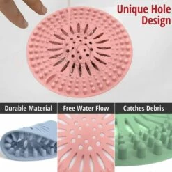 OSQI Lot De 5 Couvercles De Drain De Douche, Tube De Filtre En Silicone Pour Attrape-cheveux Avec Ventouse Pour Cuisine, Salle De Bain 11 OSQI Lot De 5 Couvercles De Drain De Douche, Tube De Filtre En Silicone Pour Attrape-cheveux Avec Ventouse Pour Cuisine, Salle De Bain -Promos Raccord d'arrosage Magasin 65502274 5