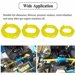 OSQI 4 Tuyaux De Carburant, Tuyau De Carburant De 1,5 M Pour Petit Moteur, 4 Tailles, Tuyau En PU, Moteur Général, Tondeuse à Gazon, Débroussailleuse -Promos Raccord d'arrosage Magasin 65502593 3