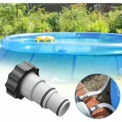 OSQI Adaptateur De Tuyau De Piscine A Pour Piscine Intex, Adaptateur De Tuyau De Piscine De 38 Mm Et 32 Mm De Diamètre, Adaptateur De Tuyau De Rechange Pour Pompe Avec Filetage Interne à Visser, Connecteur De Tuyau Pour Piscine (2 Pièces) -Promos Raccord d'arrosage Magasin 65503131 3