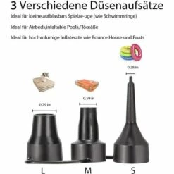 OSQI Pompe à Air électrique Portable DC 12v/AC 230 ~ 240v Pompe De Gonflage électrique à Remplissage Rapide Pour Matelas à Air Gonflable Jouet Coussin Piscine Lit Flottant -Promos Raccord d'arrosage Magasin 65504239 3