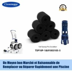 OSQI TSP10P Et 91003105 Robot Nettoyeur De Piscine Côté Pression Pour Polaris 180 280 360 380 3900 Sport Turbo Buse Anti-Splash + 8 Brosses Mousse Polaris 280 360 Pièce De Rechange -Promos Raccord d'arrosage Magasin 65504243 3