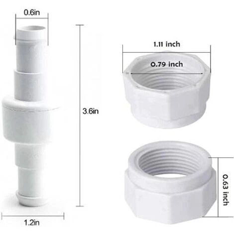 OSQI Nettoyeur De Piscine - Assemblage De Connecteur Avec Polaris 280, 380, 180 Nettoyeur De Piscine Tuyau Pivotant D20 Et écrou De Tuyau D15 Et Connecteur De Tuyau Pivotant 4 OSQI Nettoyeur De Piscine - Assemblage De Connecteur Avec Polaris 280, 380, 180 Nettoyeur De Piscine Tuyau Pivotant D20 Et écrou De Tuyau D15 Et Connecteur De Tuyau Pivotant – Image 2