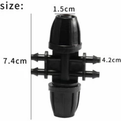 OSQI Connecteur De Tuyau D'irrigation De Jardin, Raccords En T Barbelés Irrigation Goutte à Goutte Pour Tube D'irrigation De 1/2" à 1/4" Accessoires D'arrosage à 6 Voies, Noir 8 OSQI Connecteur De Tuyau D'irrigation De Jardin, Raccords En T Barbelés Irrigation Goutte à Goutte Pour Tube D'irrigation De 1/2" à 1/4" Accessoires D'arrosage à 6 Voies, Noir -Promos Raccord d'arrosage Magasin 65504293 2