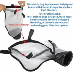 OSQI Lot De 2 Sacs De Nettoyage De Piscine En Maille De Nylon Avec Fermeture éclair Tout Usage, Pièces De Rechange Pour Nettoyeur De Piscine Polaris 360 380 -Promos Raccord d'arrosage Magasin 65504326 5