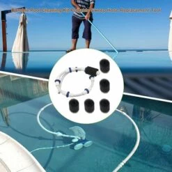 OSQI Tuyau De Balayage Complet De Remplacement, Remplacement Du Kit De Tuyau De Balayage De Piscine, Kit De Tuyau De Balayage De Piscine Remplace Le Nettoyeur De Piscine -Promos Raccord d'arrosage Magasin 65504487 4