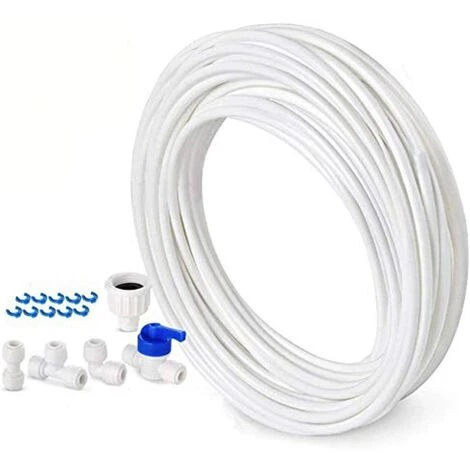 OSQI Tuyau D'alimentation En Eau De 10 M - Kit De Raccordement Pour Réfrigérateur à Double Porte De Style Européen - Diamètre De 6,3 Mm 3 OSQI Tuyau D'alimentation En Eau De 10 M - Kit De Raccordement Pour Réfrigérateur à Double Porte De Style Européen - Diamètre De 6,3 Mm