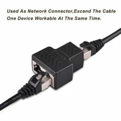 OSQI Adaptateur De Connecteurs Répartiteurs RJ45 - Coupleur Répartiteur Ethernet Double Prise HUB Interface Contact Fiche Modulaire Lot De 2 (Remarque : Deux Ports Ne Peuvent Pas Fonctionner En Même Temps) -Promos Raccord d'arrosage Magasin 65506813 3