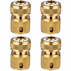PETITES ECREVISSES 4 Pcs Connecteur De Robinet De Jardin En Laiton Adaptateur Robinet Tuyau Arrosage 1/2" Quick Connectors