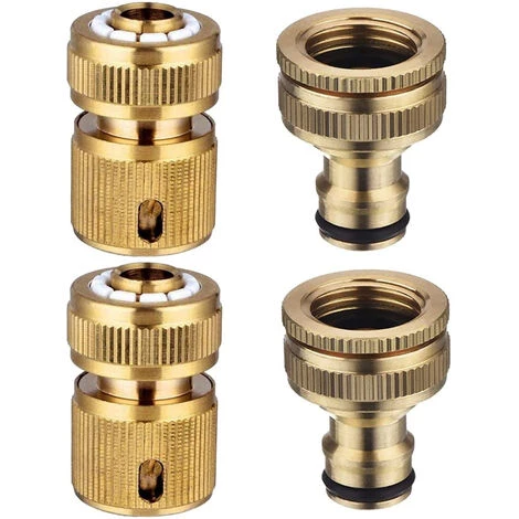 PETITES ECREVISSES 4 Pcs Raccords De Tuyau D'arrosage En Laiton Raccords De Robinet Et De Pulvérisation 1/2"et 3/4" 3 PETITES ECREVISSES 4 Pcs Raccords De Tuyau D'arrosage En Laiton Raccords De Robinet Et De Pulvérisation 1/2"et 3/4"