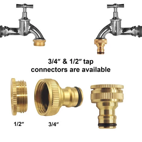 PETITES ECREVISSES 4 Pcs Raccords De Tuyau D'arrosage En Laiton Raccords De Robinet Et De Pulvérisation 1/2"et 3/4" 6 PETITES ECREVISSES 4 Pcs Raccords De Tuyau D'arrosage En Laiton Raccords De Robinet Et De Pulvérisation 1/2"et 3/4" – Image 4
