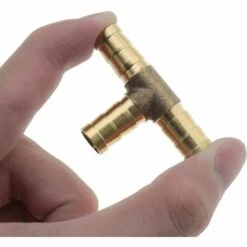 TINOR Tuyau En Laiton En Forme De T Barbe Raccord De Connecteur à 3 Voies Pour Carburant Air Eau Huile 6mm 8mm 10mm 12mm -Promos Raccord d'arrosage Magasin 65723891 5