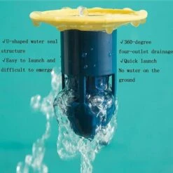 MERéTéET Drain De Douche Anti Odeur, 2 Pièces Siphon De Sol Anti-Blocage, Épais Drain De Douche Carré Anti-Odeur, Pour Tuyaux D'évacuation, Pots D'échappement, Balcon De Toit, Pour Salle De Bain Jardin -Promos Raccord d'arrosage Magasin 65789212 4