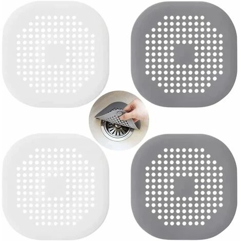 MERéTéET Lot De 4 Filtre Evier Cuisine,Protections De Vidange En Silicone,Filtre Drain De Douche Avec Ventouse,pour Évier De Douche,Douche,Baignoire(Blanc Et Gris) 3 MERéTéET Lot De 4 Filtre Evier Cuisine,Protections De Vidange En Silicone,Filtre Drain De Douche Avec Ventouse,pour Évier De Douche,Douche,Baignoire(Blanc Et Gris)