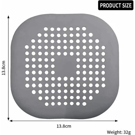 MERéTéET Lot De 4 Filtre Evier Cuisine,Protections De Vidange En Silicone,Filtre Drain De Douche Avec Ventouse,pour Évier De Douche,Douche,Baignoire(Blanc Et Gris) 7 MERéTéET Lot De 4 Filtre Evier Cuisine,Protections De Vidange En Silicone,Filtre Drain De Douche Avec Ventouse,pour Évier De Douche,Douche,Baignoire(Blanc Et Gris) – Image 5