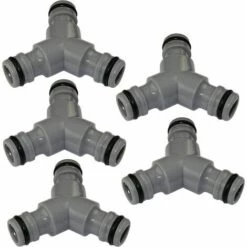 MERéTéET C47466 - Lot De 5 Connecteurs Raccords 1/2'' à 3 Voies En Y Pour Tuyau D'arrosage - Séparateur/Adaptateur Rapide Pour 3 Tuyaux D'irrigation - En Plastique ABS