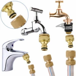 DONTODENT Connecteur De Robinet Mélangeur Rond Raccord Standard Réglable Connecteur De Mamelon De Robinet 4 à 6 Points Connecteur De Type Mamelon Plaqué Cuivre Tuyau De Pistolet à Eau De Lavage De Voiture Connexion Rapide, Connexion Sans Fuite Durable Et Antirouill 11 DONTODENT Connecteur De Robinet Mélangeur Rond Raccord Standard Réglable Connecteur De Mamelon De Robinet 4 à 6 Points Connecteur De Type Mamelon Plaqué Cuivre Tuyau De Pistolet à Eau De Lavage De Voiture Connexion Rapide, Connexion Sans Fuite Durable Et Antirouill -Promos Raccord d'arrosage Magasin 65869312 5