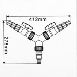 KAEJYIUT Répartiteur En Y Distributeur D'Eau Pour Pompe De Bassin Cst-02F 25/32/38Mm (1"/1 1/4"/1 1/2") -Promos Raccord d'arrosage Magasin 65875395 5