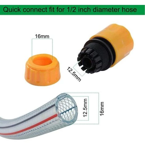 QERSTA Embout Tuyau Arrosage 10pcs, Embout Tuyau D'Arrosage, Jardin En Plastique Raccords D'Arrosage Rapides, Raccord Arrosage, Embout Arrosage, Raccord Tuyau, Jardin Raccords D'Arrosage Rapides 5 QERSTA Embout Tuyau Arrosage 10pcs, Embout Tuyau D'Arrosage, Jardin En Plastique Raccords D'Arrosage Rapides, Raccord Arrosage, Embout Arrosage, Raccord Tuyau, Jardin Raccords D'Arrosage Rapides – Image 3