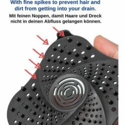 FVO Filtres De Drain D’évier En , 13 X 13 Cm, 1 X Noir, Avec 4 Ventouses, Bouchon D’eau Pour Salle De Bain, Crépine à Cheveux Pour La Douche, Filtre Attrape-cheveux Pour Baignoire, Nettoyage Facile 9 FVO Filtres De Drain D’évier En , 13 X 13 Cm, 1 X Noir, Avec 4 Ventouses, Bouchon D’eau Pour Salle De Bain, Crépine à Cheveux Pour La Douche, Filtre Attrape-cheveux Pour Baignoire, Nettoyage Facile -Promos Raccord d'arrosage Magasin 66766802 3