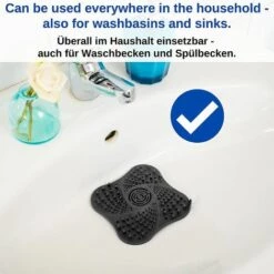 FVO Filtres De Drain D’évier En , 13 X 13 Cm, 1 X Noir, Avec 4 Ventouses, Bouchon D’eau Pour Salle De Bain, Crépine à Cheveux Pour La Douche, Filtre Attrape-cheveux Pour Baignoire, Nettoyage Facile 10 FVO Filtres De Drain D’évier En , 13 X 13 Cm, 1 X Noir, Avec 4 Ventouses, Bouchon D’eau Pour Salle De Bain, Crépine à Cheveux Pour La Douche, Filtre Attrape-cheveux Pour Baignoire, Nettoyage Facile -Promos Raccord d'arrosage Magasin 66766802 4