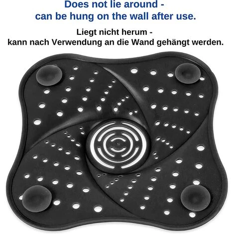 FVO Filtres De Drain D’évier En , 13 X 13 Cm, 1 X Noir, Avec 4 Ventouses, Bouchon D’eau Pour Salle De Bain, Crépine à Cheveux Pour La Douche, Filtre Attrape-cheveux Pour Baignoire, Nettoyage Facile 7 FVO Filtres De Drain D’évier En , 13 X 13 Cm, 1 X Noir, Avec 4 Ventouses, Bouchon D’eau Pour Salle De Bain, Crépine à Cheveux Pour La Douche, Filtre Attrape-cheveux Pour Baignoire, Nettoyage Facile – Image 5