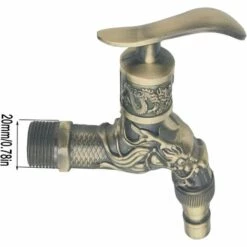 ECHOO Robinet Vintage, Robinet En Laiton Antique, Robinet De Jardin De Style Antique, Robinet De Robinet Sculpté Dragon Antique Pour Maison Cuisine Salle De Bains Jardin Extérieur -Promos Raccord d'arrosage Magasin 67883666 4