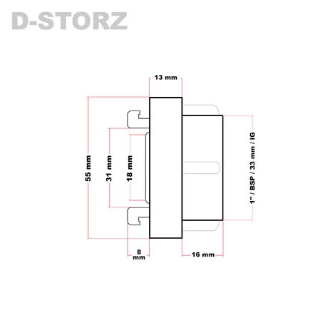 WILTEC Accouplement Storz D/25mm Avec Filetage Femelle 1" (32,89 Mm), Raccord Pompier 6 WILTEC Accouplement Storz D/25mm Avec Filetage Femelle 1" (32,89 Mm), Raccord Pompier – Image 4