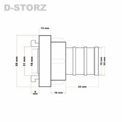 WILTEC Accouplement Storz D/25mm Avec Longue Douille De Tuyau Raccord Pompier Alu -Promos Raccord d'arrosage Magasin 807474 3